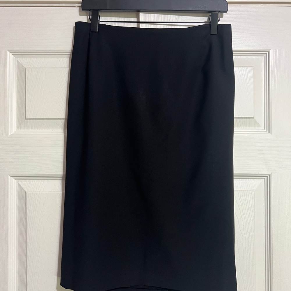 Black Wool Skirt Suit 20W Talbots Woman